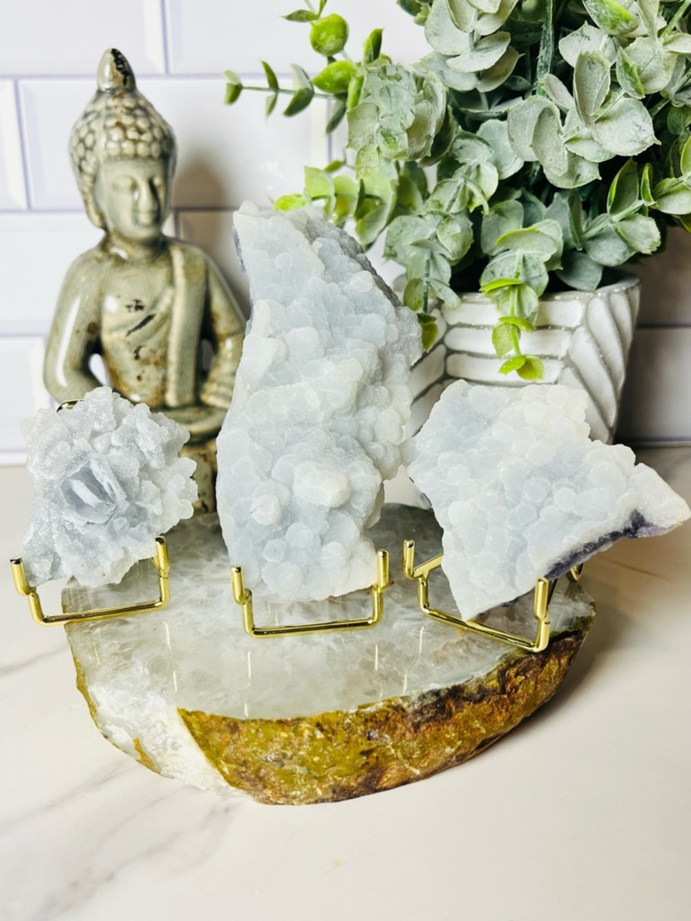 Blue Sugar Fluorite ✨ Set of Three